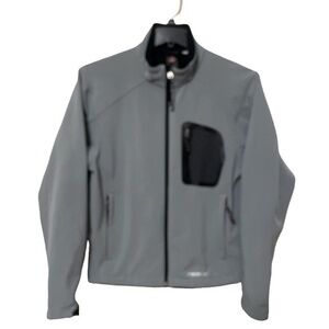 Firefly Womens Soft-shell Performance Jacket Full Zip Light Grey Size Small